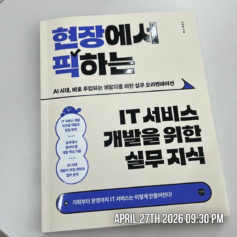 현장에서 픽하는 IT 서비스 개발을 위한 실무 지식