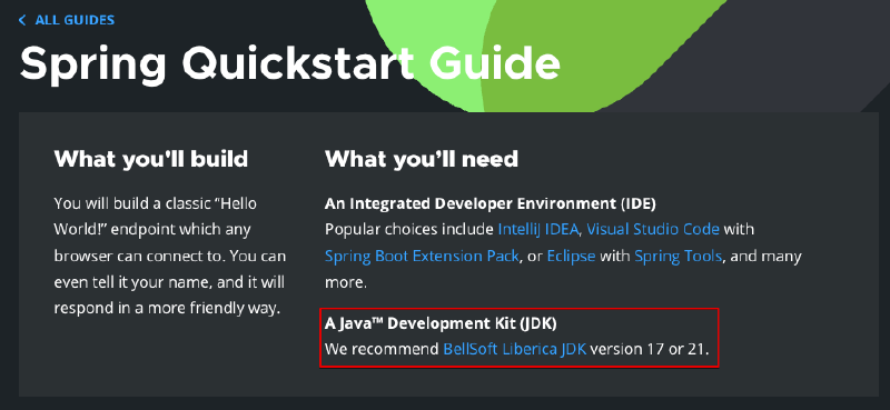Spring Quickstart Guide Liberica JDK